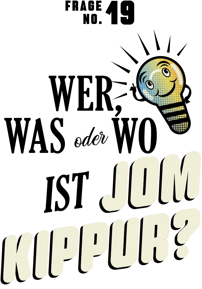 Wer, was oder wo ist Jom Kippur?